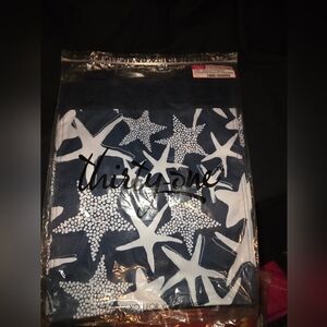 NEW Thirty-one Essential Storage Tote in navy starfish